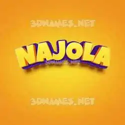 najola in Orange Toon style - 3D name wallpaper