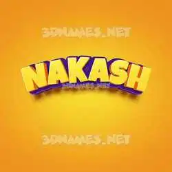 nakash in Orange Toon style - 3D name wallpaper