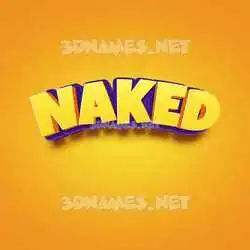 naked in Orange Toon style - 3D name wallpaper