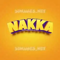 nakka in Orange Toon style - 3D name wallpaper