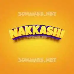 nakkashi in Orange Toon style - 3D name wallpaper