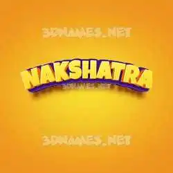 nakshatra in Orange Toon style - 3D name wallpaper