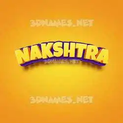 nakshtra in Orange Toon style - 3D name wallpaper