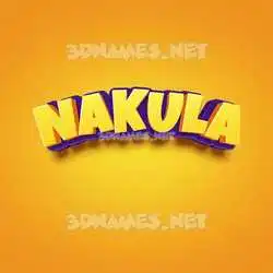nakula in Orange Toon style - 3D name wallpaper