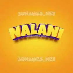 nalani in Orange Toon style - 3D name wallpaper