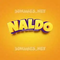 naldo in Orange Toon style - 3D name wallpaper