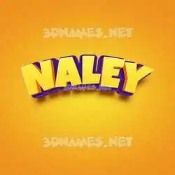 naley in Orange Toon style - 3D name wallpaper