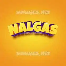 nalgas in Orange Toon style - 3D name wallpaper