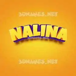 nalina in Orange Toon style - 3D name wallpaper