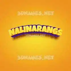 nalinarangs in Orange Toon style - 3D name wallpaper