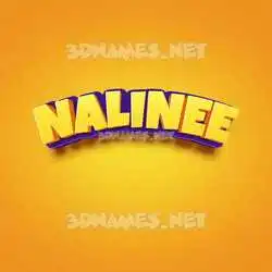 nalinee in Orange Toon style - 3D name wallpaper