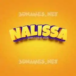 nalissa in Orange Toon style - 3D name wallpaper