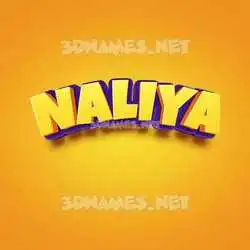 naliya in Orange Toon style - 3D name wallpaper