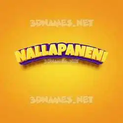nallapaneni in Orange Toon style - 3D name wallpaper