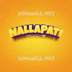 nallapati in Orange Toon style - 3D name wallpaper