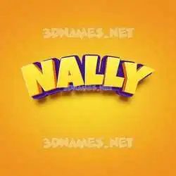 nally in Orange Toon style - 3D name wallpaper