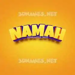 namah in Orange Toon style - 3D name wallpaper