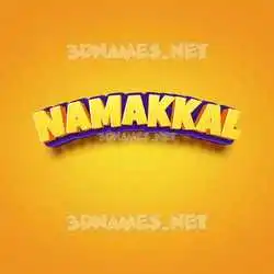 namakkal in Orange Toon style - 3D name wallpaper