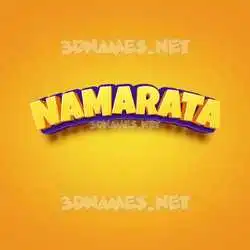 namarata in Orange Toon style - 3D name wallpaper