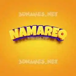 namareq in Orange Toon style - 3D name wallpaper