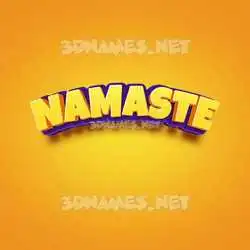 namaste in Orange Toon style - 3D name wallpaper