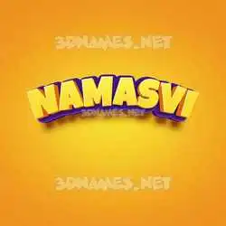namasvi in Orange Toon style - 3D name wallpaper