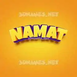 namat in Orange Toon style - 3D name wallpaper