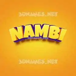 nambi in Orange Toon style - 3D name wallpaper