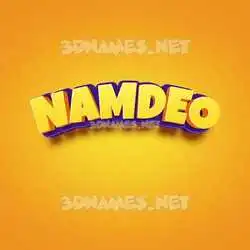namdeo in Orange Toon style - 3D name wallpaper