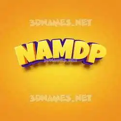 namdp in Orange Toon style - 3D name wallpaper