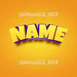 name in Orange Toon style - 3D name wallpaper