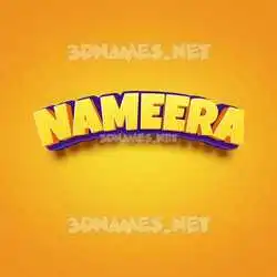 nameera in Orange Toon style - 3D name wallpaper
