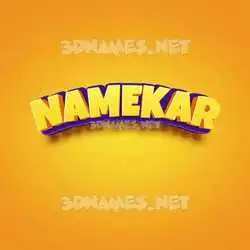 namekar in Orange Toon style - 3D name wallpaper