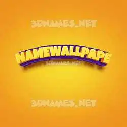 namewallpape in Orange Toon style - 3D name wallpaper