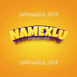 namexlu in Orange Toon style - 3D name wallpaper
