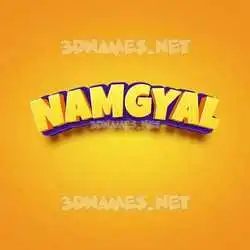 namgyal in Orange Toon style - 3D name wallpaper