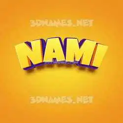nami in Orange Toon style - 3D name wallpaper