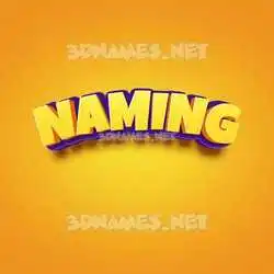 naming in Orange Toon style - 3D name wallpaper