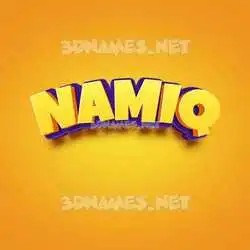 namiq in Orange Toon style - 3D name wallpaper