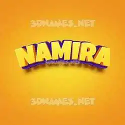 namira in Orange Toon style - 3D name wallpaper