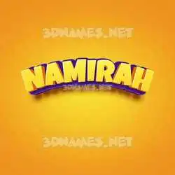 namirah in Orange Toon style - 3D name wallpaper