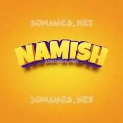 namish in Orange Toon style - 3D name wallpaper