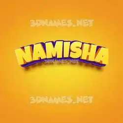namisha in Orange Toon style - 3D name wallpaper