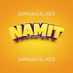 namit in Orange Toon style - 3D name wallpaper