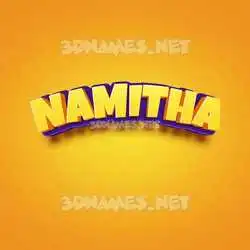 namitha in Orange Toon style - 3D name wallpaper