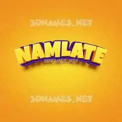 namlate in Orange Toon style - 3D name wallpaper