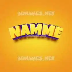 namme in Orange Toon style - 3D name wallpaper