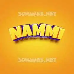 nammi in Orange Toon style - 3D name wallpaper