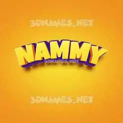 nammy in Orange Toon style - 3D name wallpaper