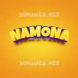 namona in Orange Toon style - 3D name wallpaper